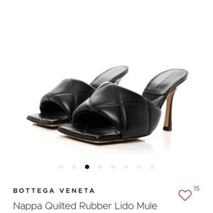BOTTEGA VENETA Nappa Quilted Rubber Lido Mule SZ 38